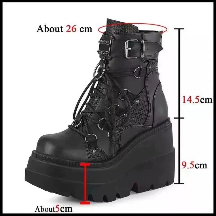Platform Gothic Mid-calf Boots For Women Boots LadyShow.Store