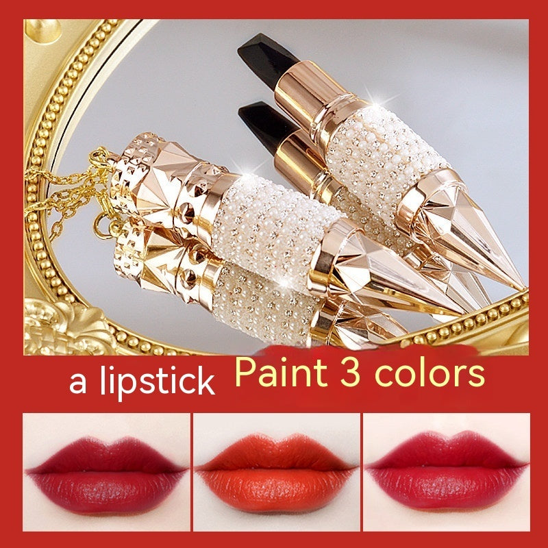 Queen Truncheon Three-color Lipstick Matte Finish Moisturizing Lipstick LadyShow.Store