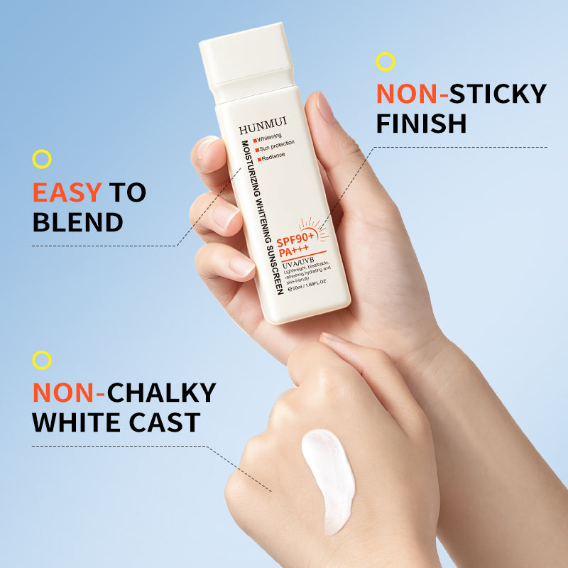 HUNMUI Moisturizing Double Protection Sunscreen 50ml SPF90 PA Innovative Version Tri Light Beauty