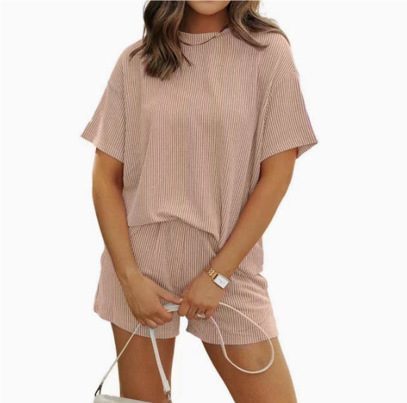 Thread Short Sleeve Round Neck Top Pocket NorixaFashion.com