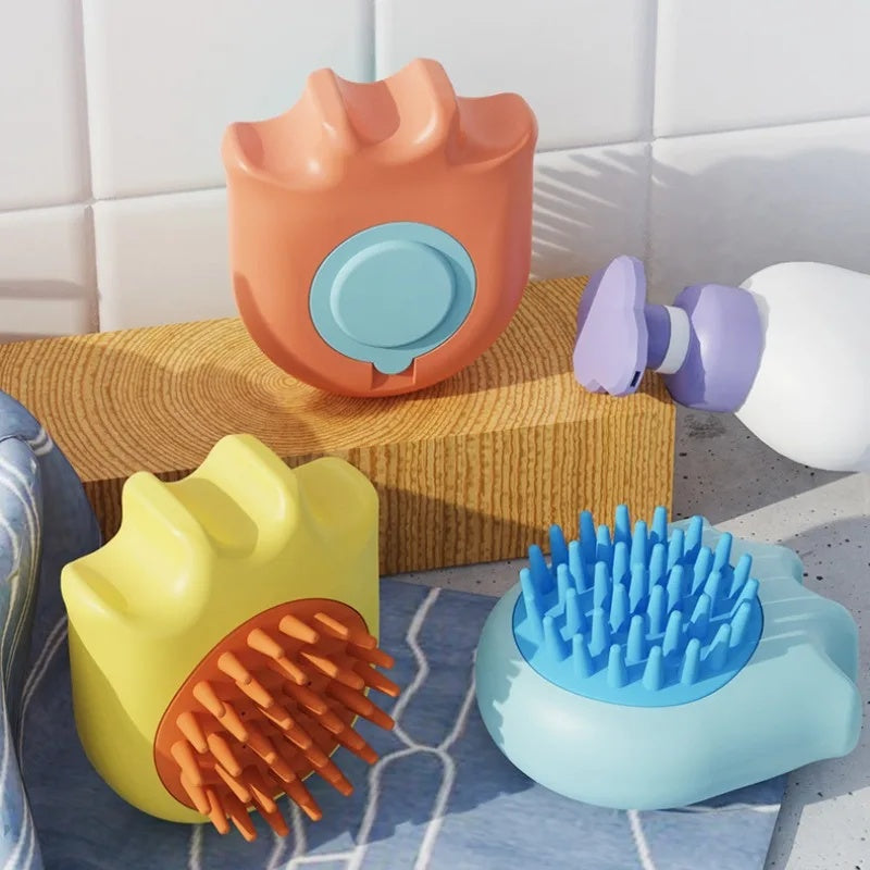 Pet Bath Brush Massage Brush Massage Comb Cat And Dog Bath Brush Pet Cleaning Supplies With Shampoo Box Pet Dog Brush Pets Fashion