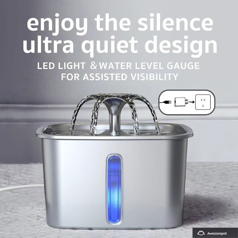 Floral Water Dispenser Dishwasher-safe Quiet Operation Pets Fashion
