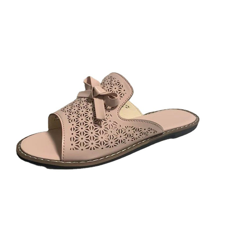 Flat Bottom Bow Wispy Air Breathable Fashion Beach Slippers LadyShow.Store