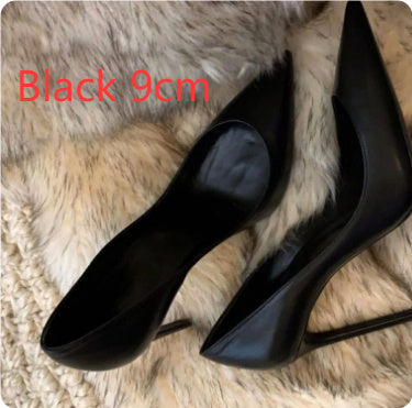 Elegant Black Stiletto Work Pumps NorixaFashion.com