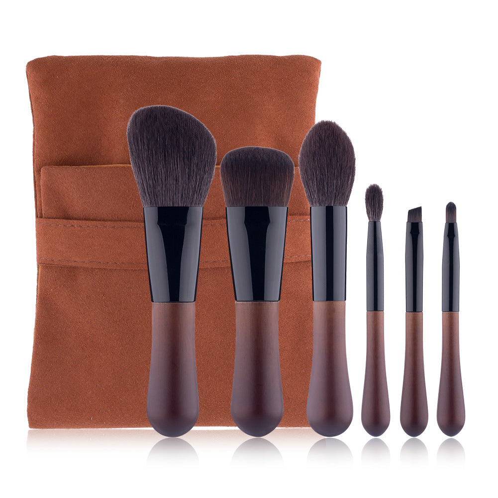 6-Piece Portable Animal Hair Makeup Brush Set LadyShow.Store