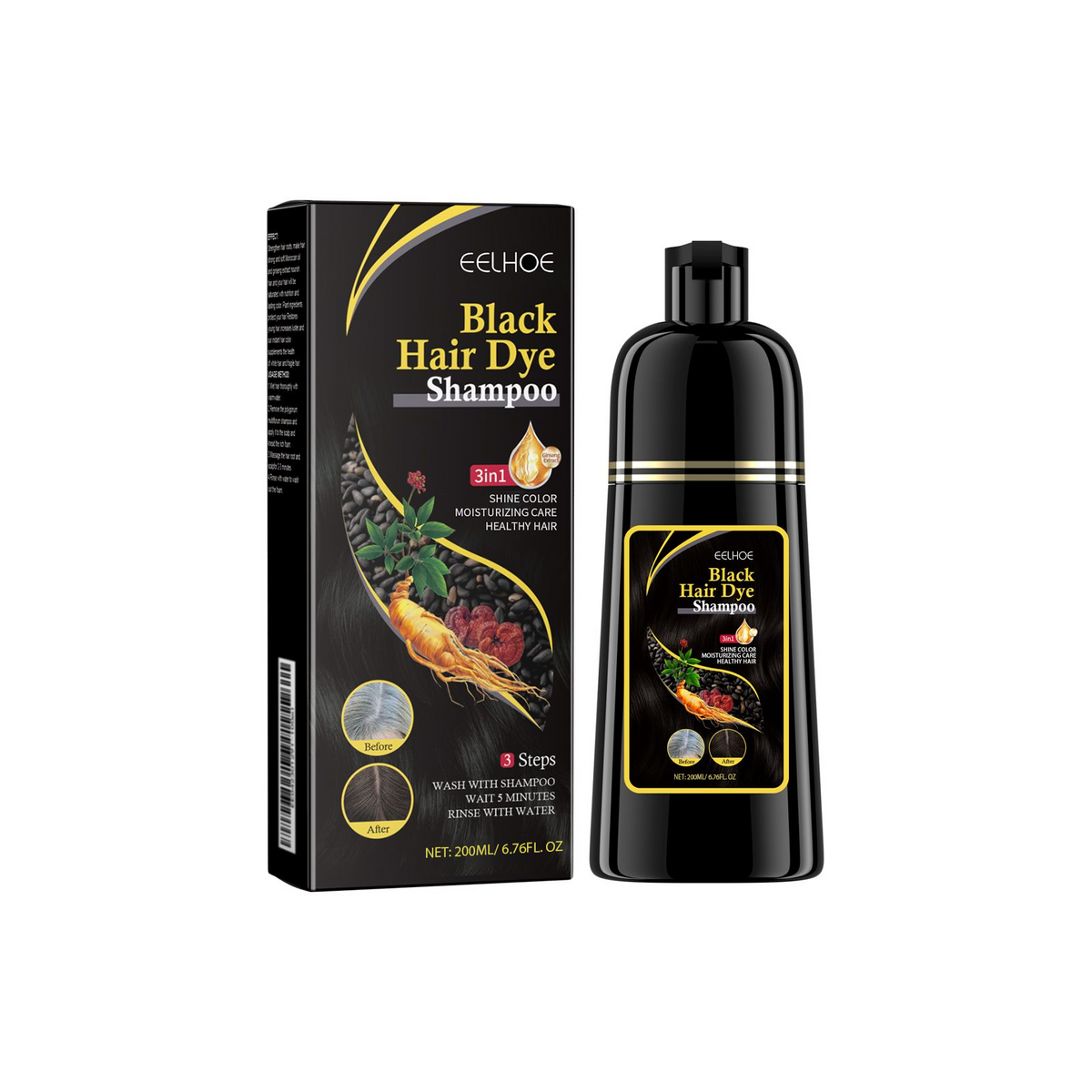 Herbal E Ssence Hair Dye Shampoo, Plant-Based Care, DIY, Long-Lasting Color, Healthy Hair Coloring Tri Light Beauty