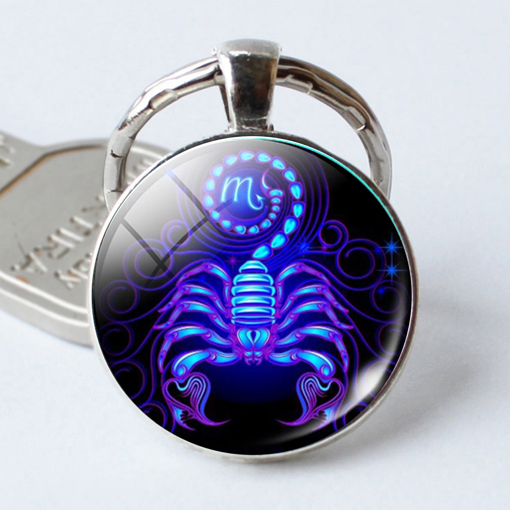 Twelve Constellation Time Stone Metal Keychains LadyShow.Store
