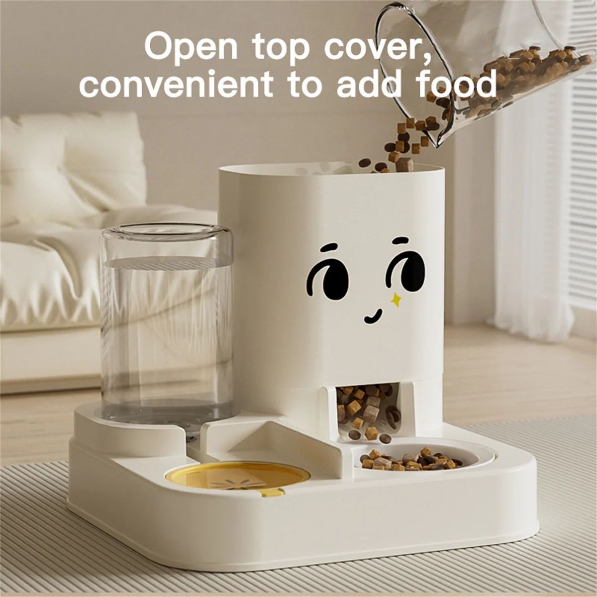 Pet Cartoon Feeding And Watering Dispenser With Large Capacity - Universal Cat And Dog Bowls For Pets Pets Fashion