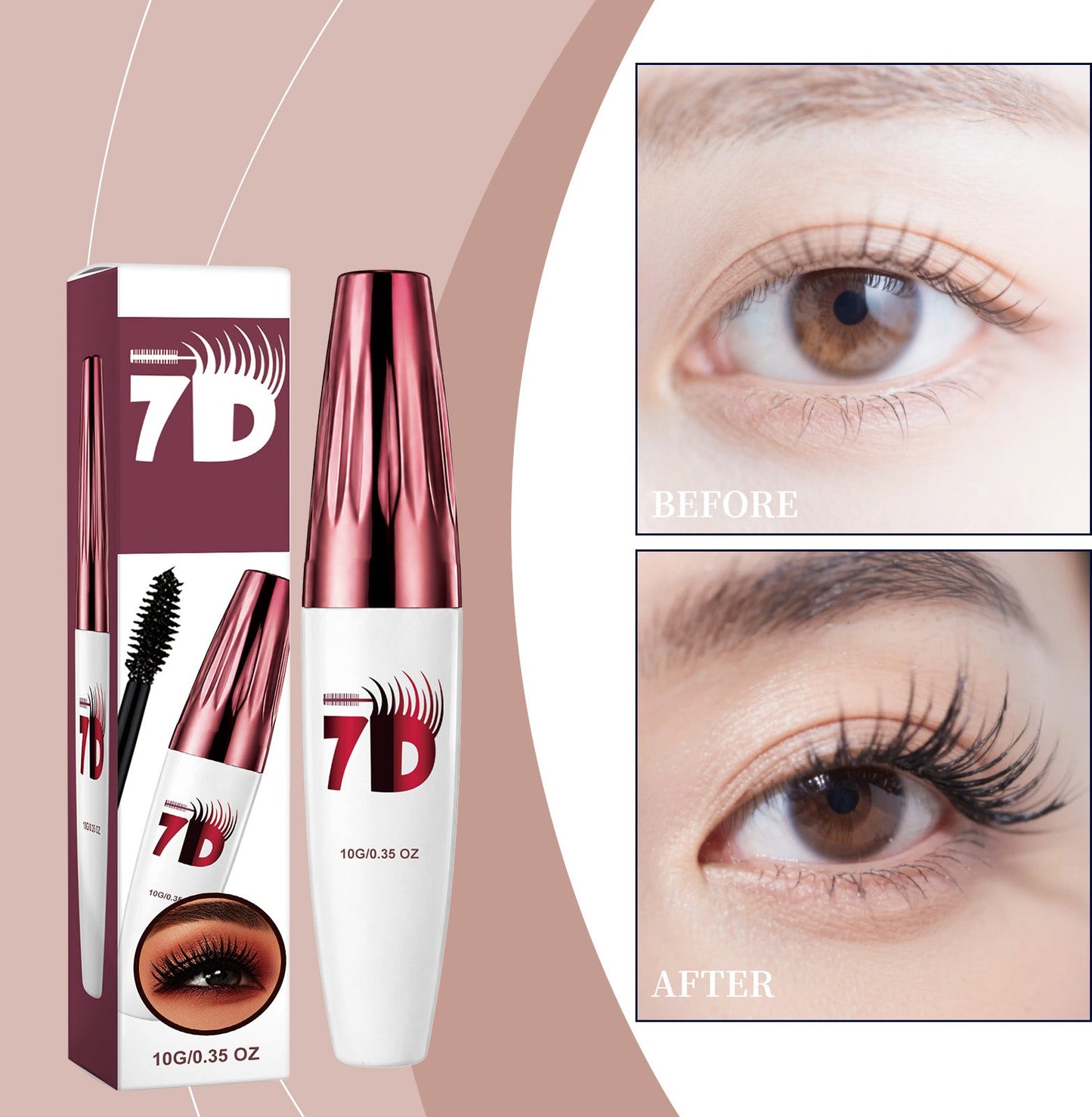 AMZ Curling 3D Mascara Black Tri Light Beauty