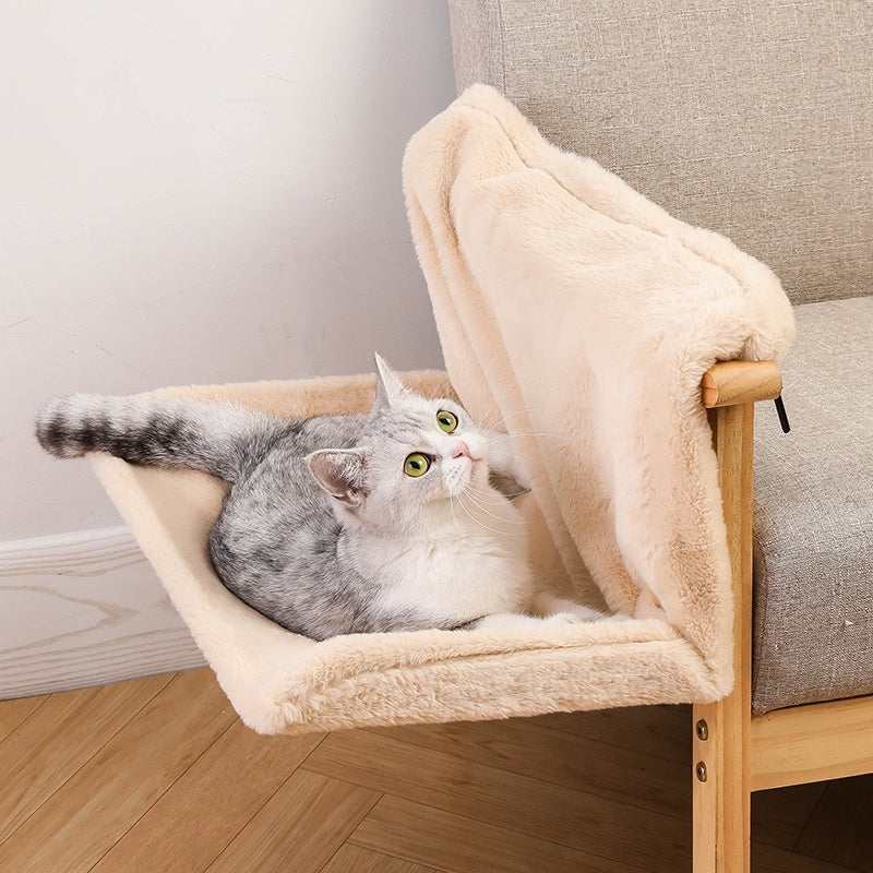 Plush L-shaped Cat Hammock Hanging Cat Nest Pet Products Pets Fashion