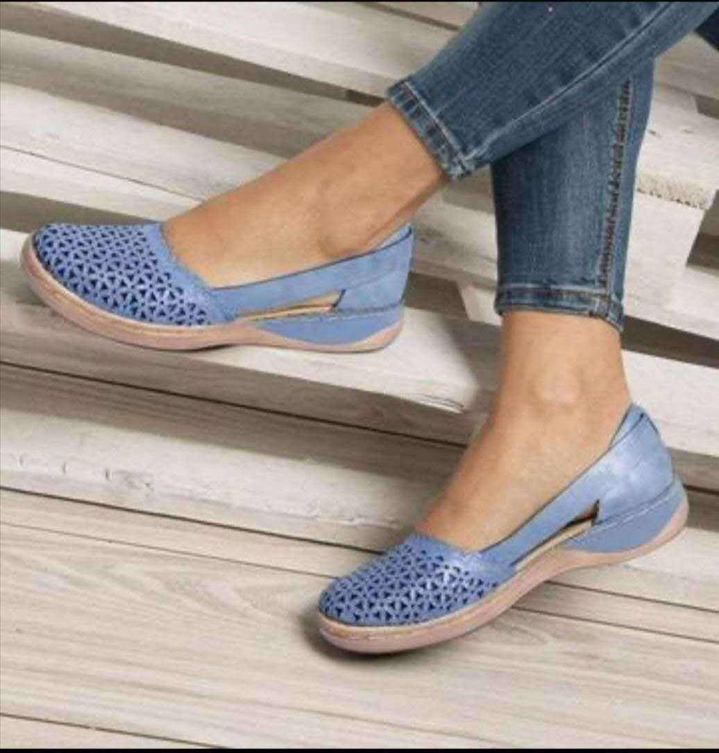 Fashion Women's Toe Head Hollowed Out Large Size Flat Sandals LadyShow.Store