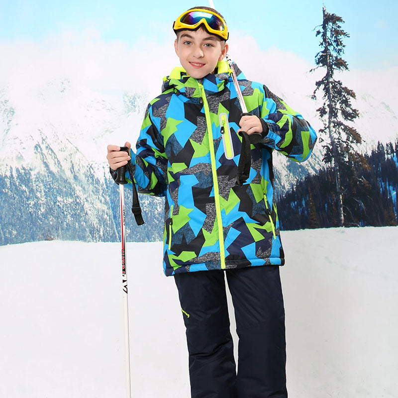 Boys' Ski Suit Set 2016 Windproof Outdoor Jacket Pi-Mart