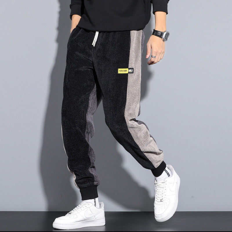 Men's Autumn And Winter Plus Velvet Padded Corduroy Pants