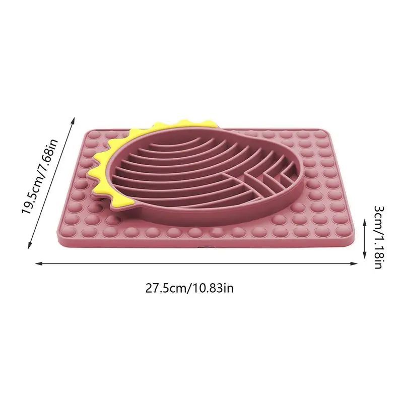 Slow Feeder Dog Bowls Stable Slow Feeder Licking Mat For Pets Slow Eating Smooth Texture Lick Pad For Pet Dog Puppy Cat Kitten Pets Fashion