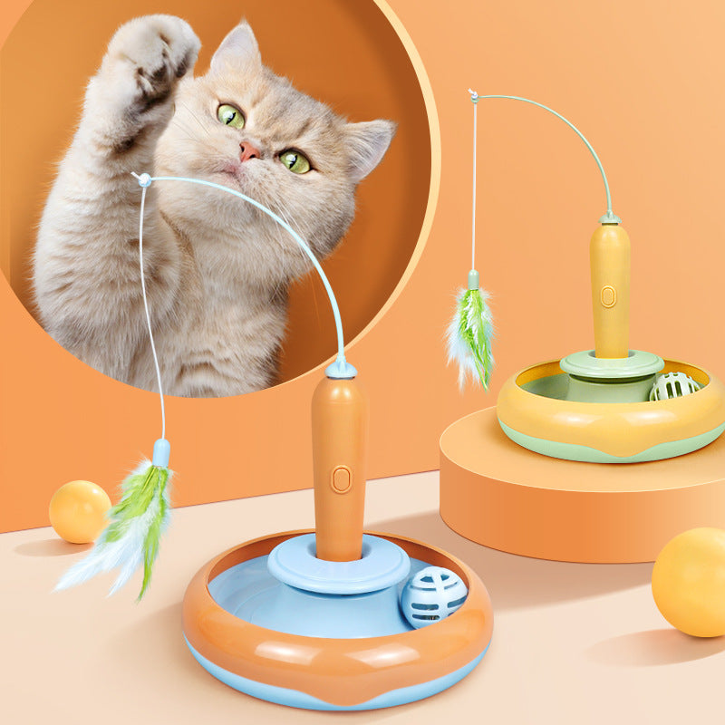 Feather Cat Turntable Toy Pets Fashion