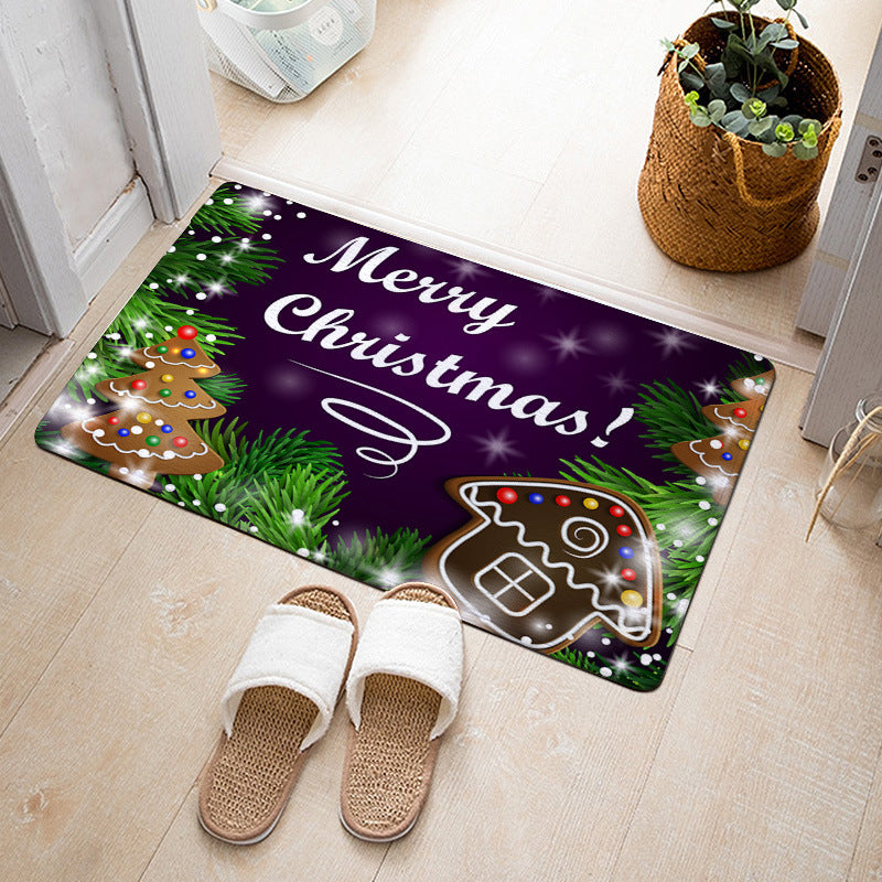 Christmas Floor Mat Bedroom Bathroom Home Absorbent Non-slip