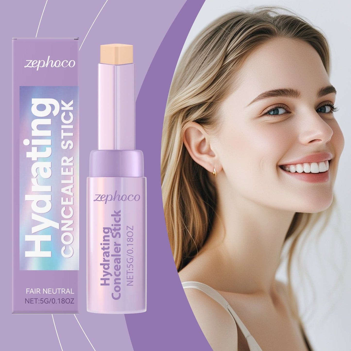 Contour And Concealer Stick Ivory White Tri Light Beauty