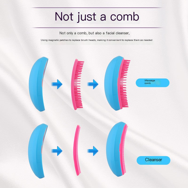 2-in-1 Electric Massage Comb and Facial Cleansing Brush LadyShow.Store