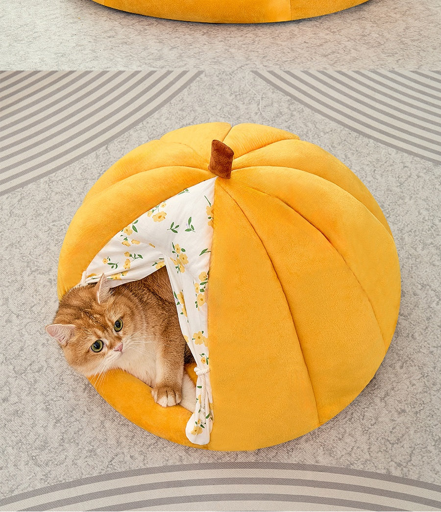 Pumpkin-shaped Cat Bed Pets Fashion