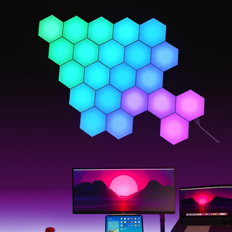 Hexagon Color-Changing Wall Light PearlNestDecor.com