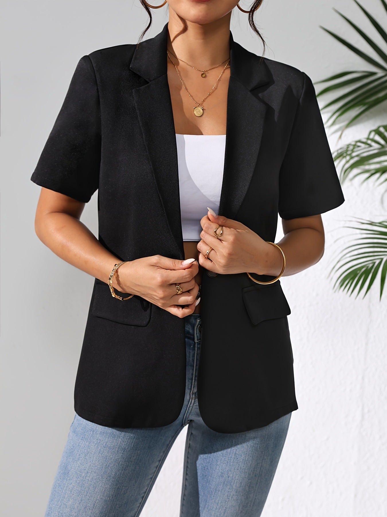 Woman Fashion Solid Color Casual Jacket NorixaFashion.com