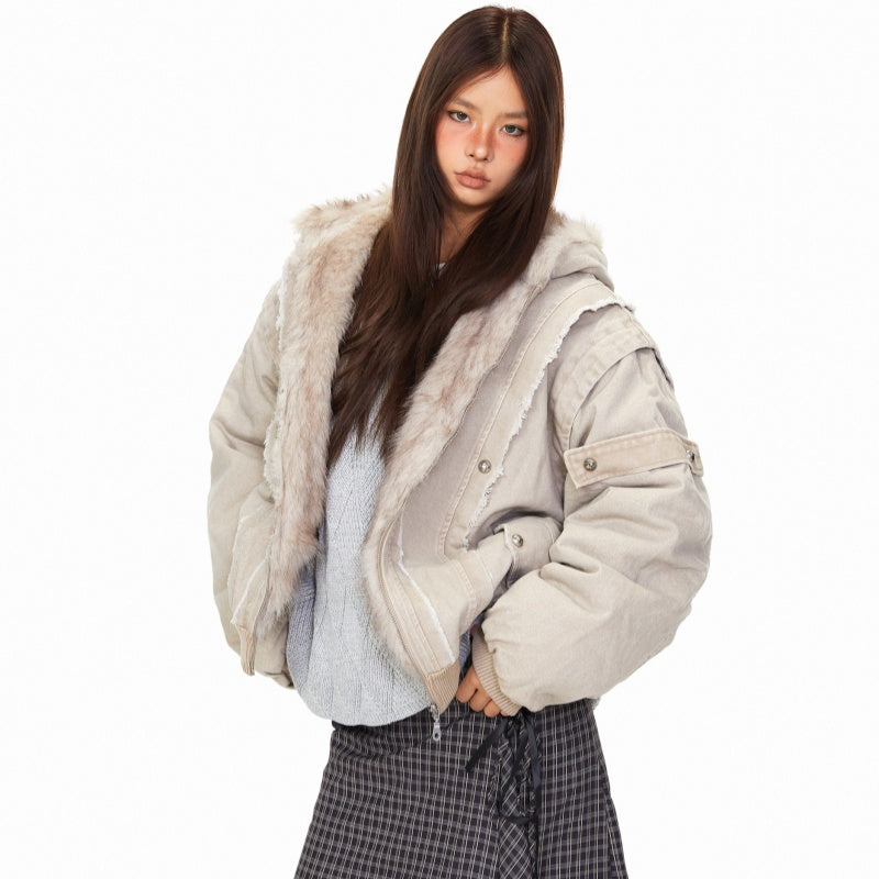Lazy Thick Padded Hooded Winter Coat LuxuryLifeWay Online Store