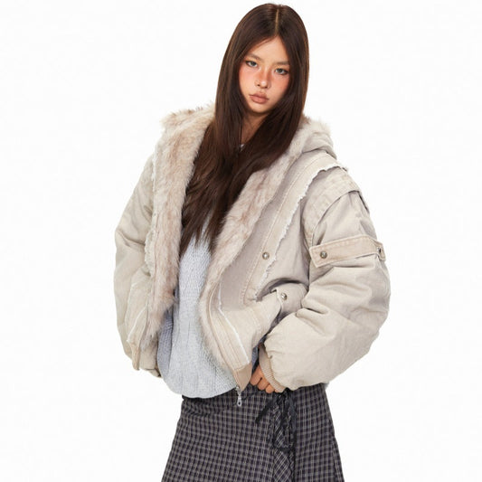 Lazy Thick Padded Hooded Winter Coat LuxuryLifeWay Online Store