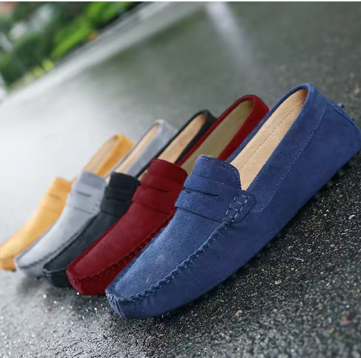 Men's Genuine Leather Peas Shoes Best YouTube Store