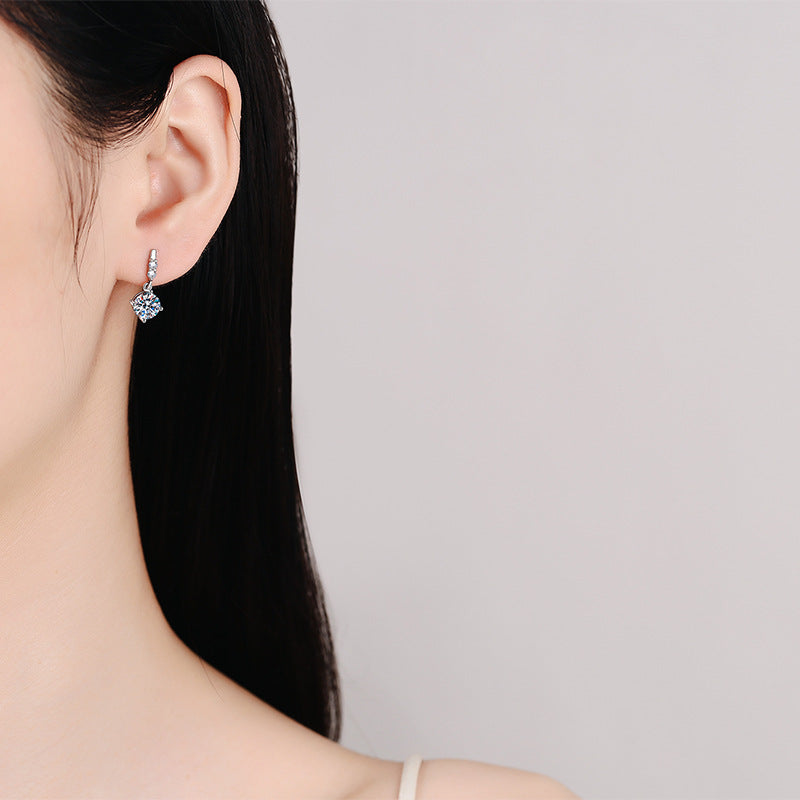 S925 Silver Moissanite Stud Earrings LadyShow.Store