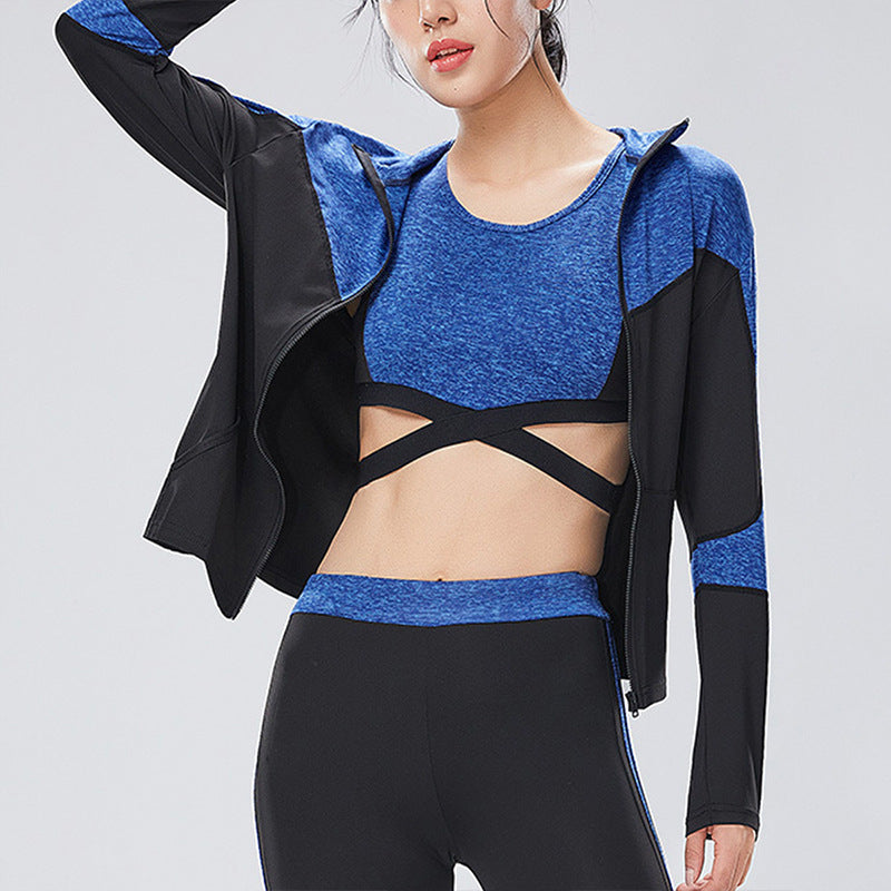 Quick-Drying Women's Long-Sleeved Sports Jacket & Tights Pi-Mart