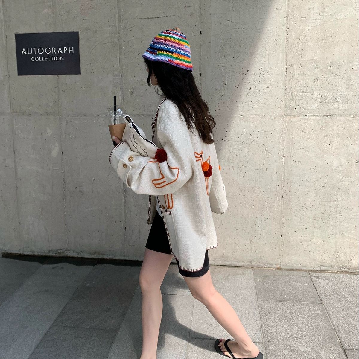 Embroidery Heavy Work Hemp Jacket Jacket Best YouTube Store