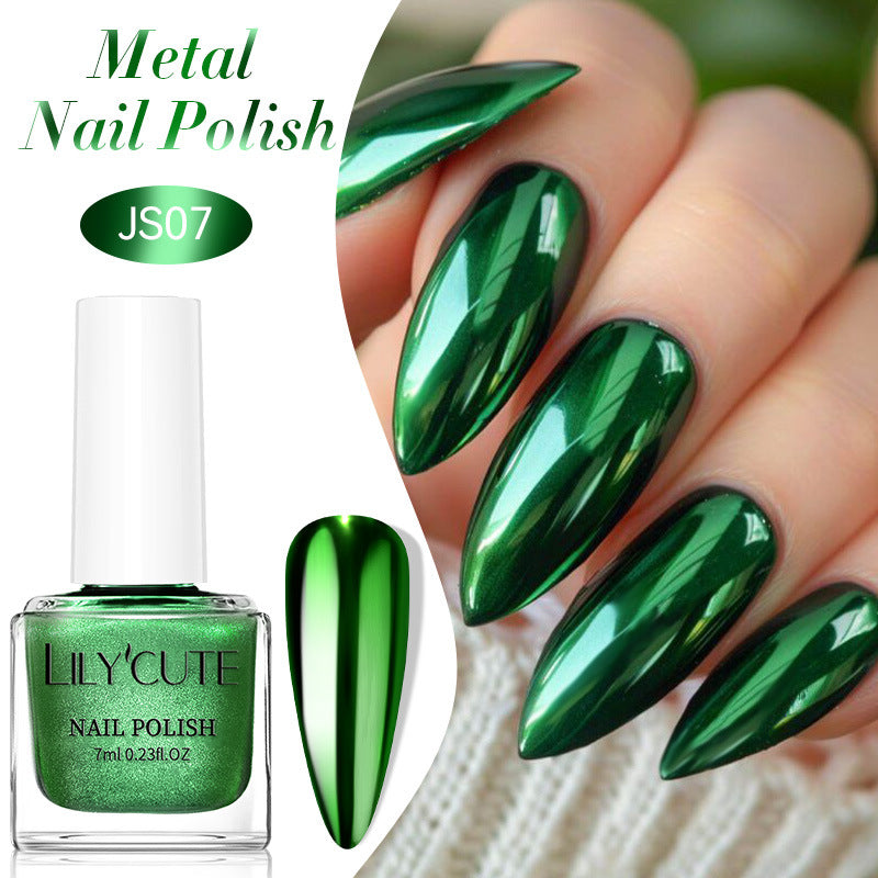 Quick-dry Metallic Mirror Nail Polish, No Baking Required LadyShow.Store
