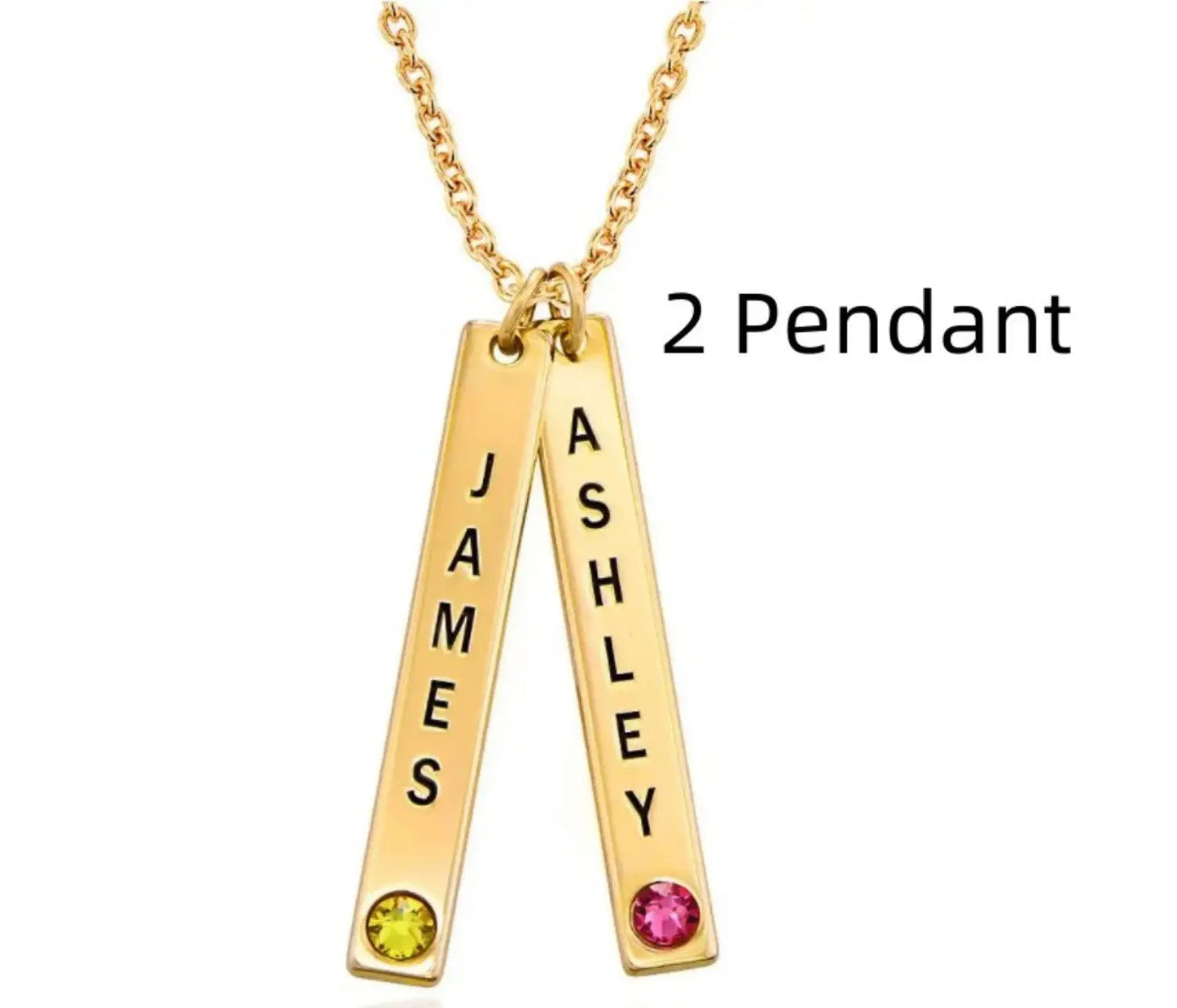 Personalized Vertical Necklace, Mother's Day Gift LuxuryLifeWay Online Store