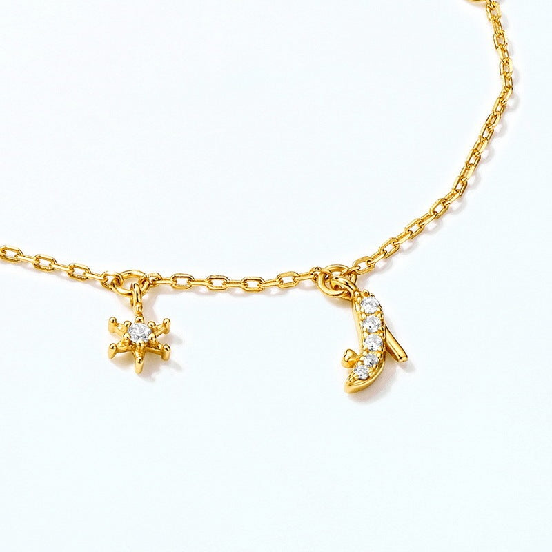 Pumpkin Car Shoes 925 Silver Cubic Zirconia Bracelet