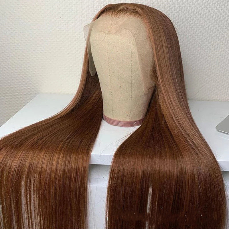 Brown Color Human Hair Wigs Human Hair Wig LuxuryLifeWay Online Store