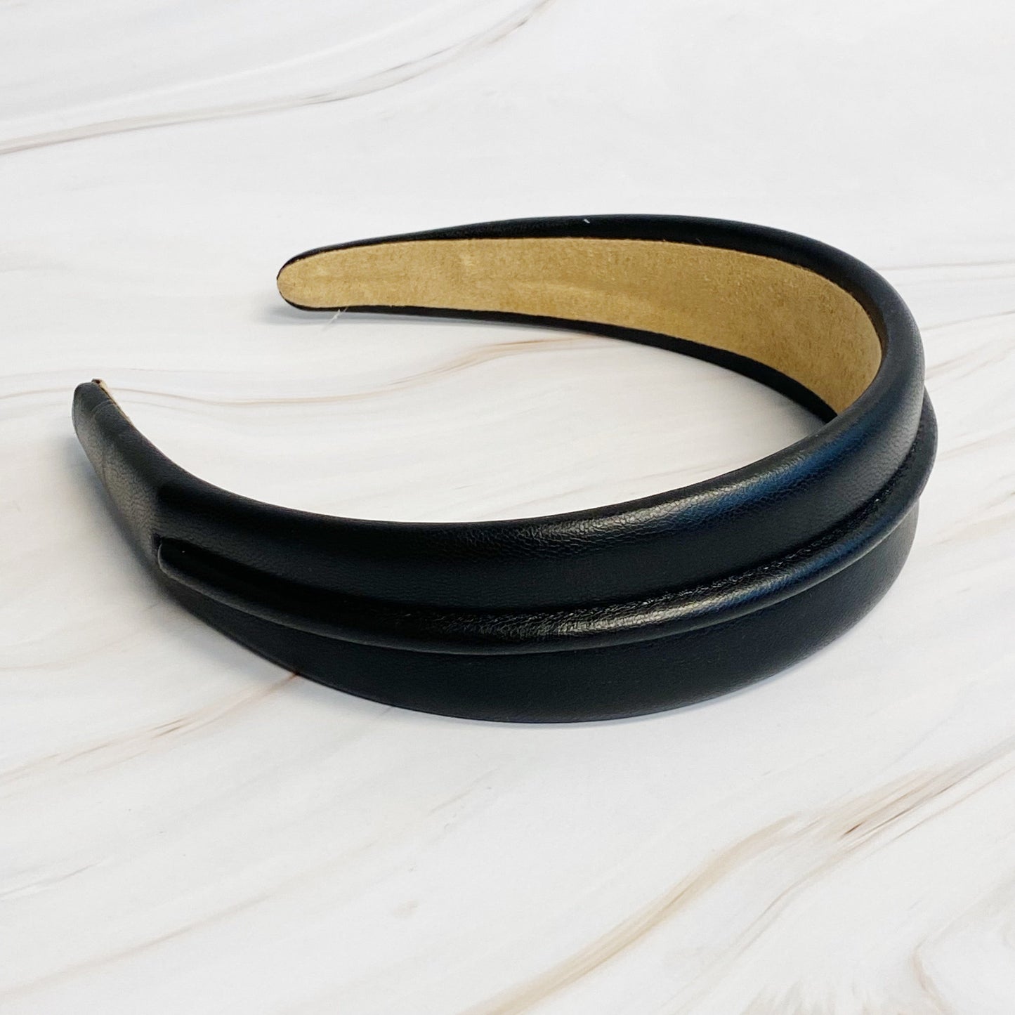 Classy Vegan Leather Headband LadyShow.Store
