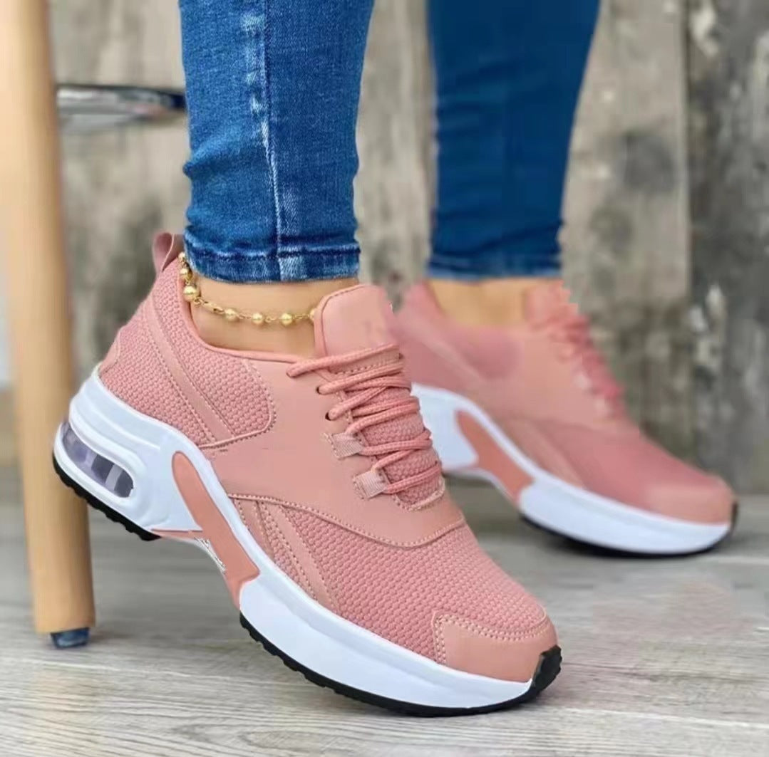 Fashion Round Toe Mid Heel Lace Up Shoes LadyShow.Store
