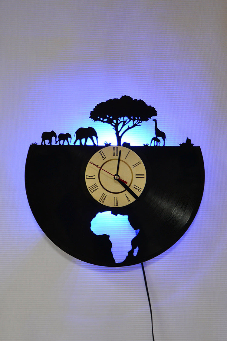 Vinyl Record Light Wall Wall Creative Vinyl Clock Night Light PearlNestDecor.com