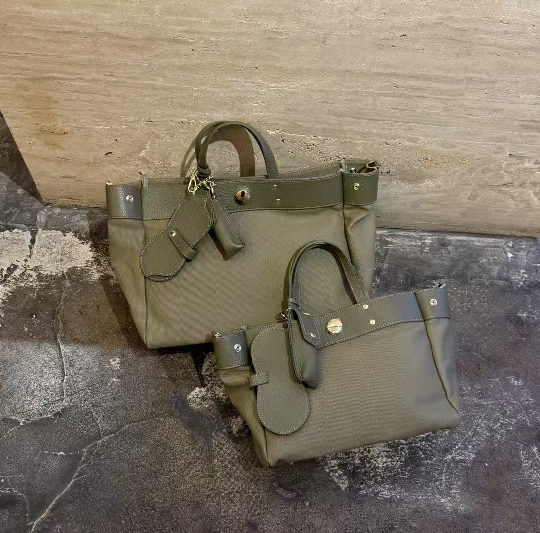 Textured Cowhide High Canvas Loose Crossbody Bag LadyShow.Store