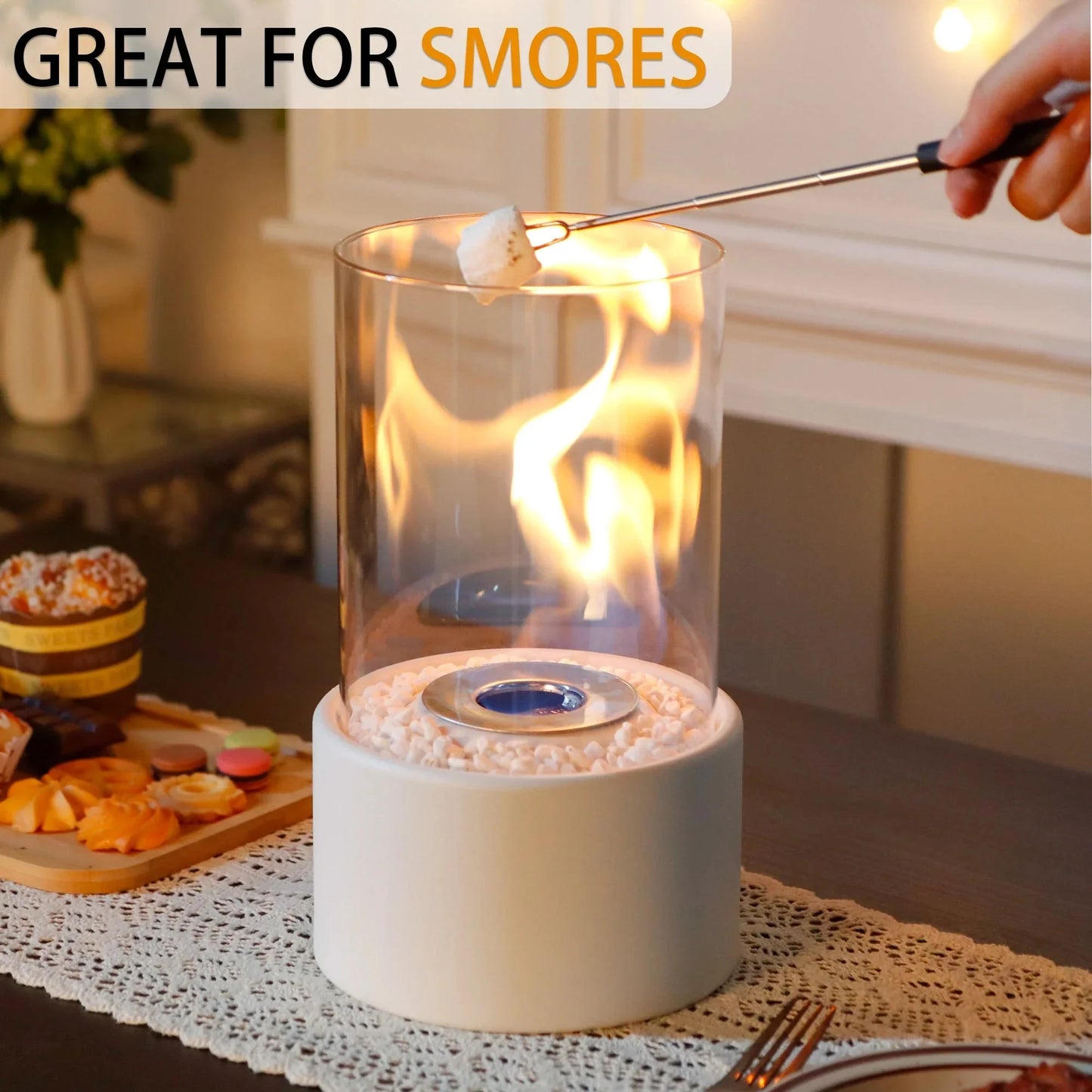 10.5" H Tabletop Fire Bowl Pot Fireplace LuxuryLifeWay Online Store