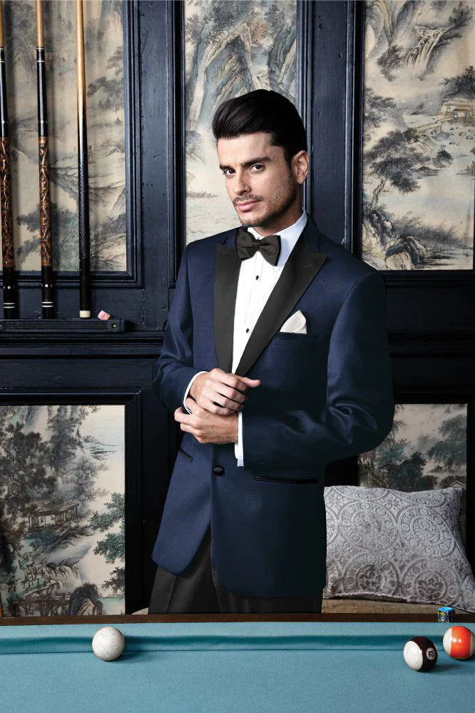 "Vermont" Midnight Blue Tuxedo Jacket LuxuryLifeWay Online Store