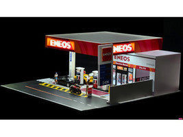 Eneos Japan Gas Station Diorama Set "American Diorama X G-Fans" Series for 1/64 Scale Models by American Diorama LuxuryLifeWay Online Store