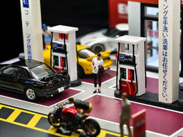 Eneos Japan Gas Station Diorama Set "American Diorama X G-Fans" Series for 1/64 Scale Models by American Diorama LuxuryLifeWay Online Store