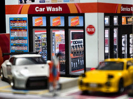 Eneos Japan Gas Station Diorama Set "American Diorama X G-Fans" Series for 1/64 Scale Models by American Diorama LuxuryLifeWay Online Store