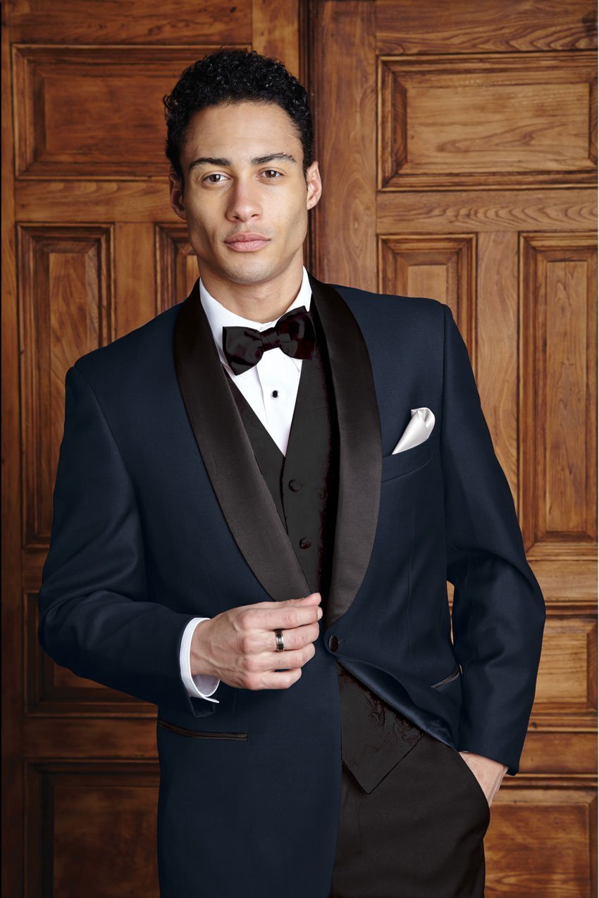 "Bradford" Navy Tuxedo Jacket Shawl (Separates) LuxuryLifeWay Online Store