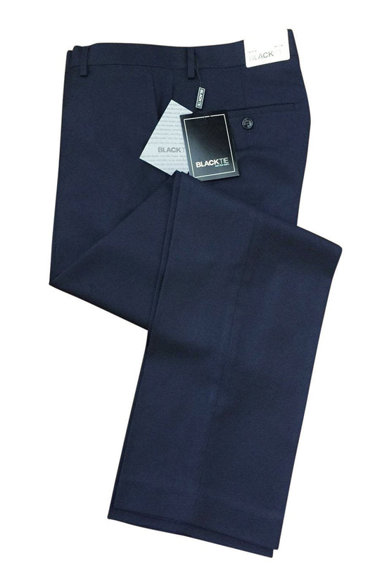 "Bradley" Midnight Navy Luxury Wool Blend Suit Pants - Unhemmed LuxuryLifeWay Online Store
