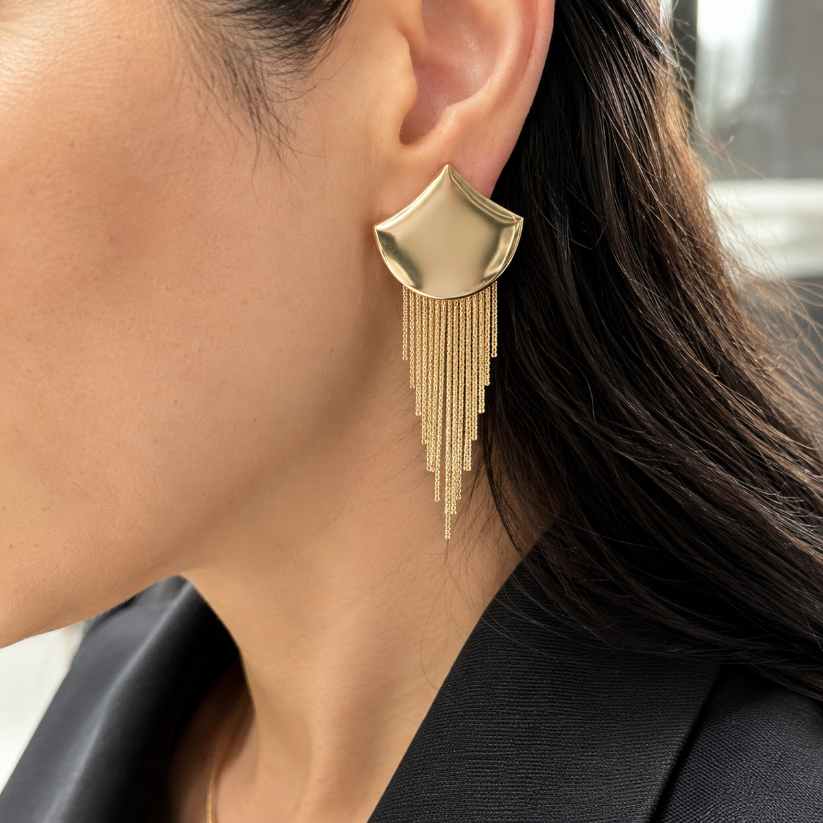 Fringe Tassel Earrings | Statement Waterfall Drop Earrings (L454A) LuxuryLifeWay Online Store