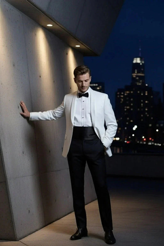 "Brentwood" White Dinner Jacket LuxuryLifeWay Online Store
