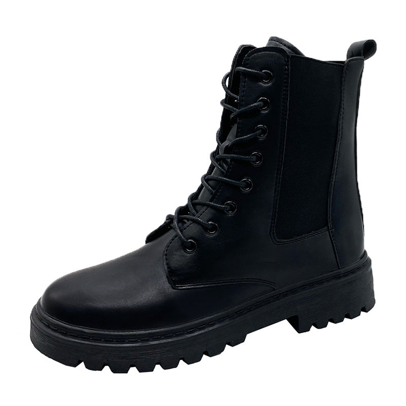 British Style Martin Boots Round Toe Lace-up LadyShow.Store