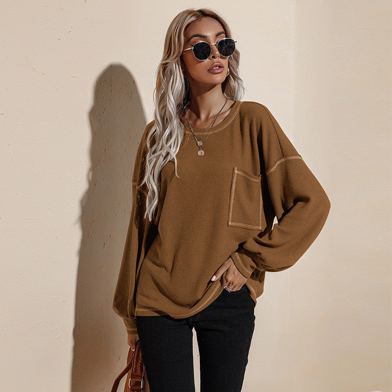 Women's Long-sleeved T-shirt Loose Long-sleeved Sweater